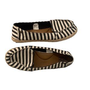 Levi Strauss and Co | black and white stripe espadrilles size 9